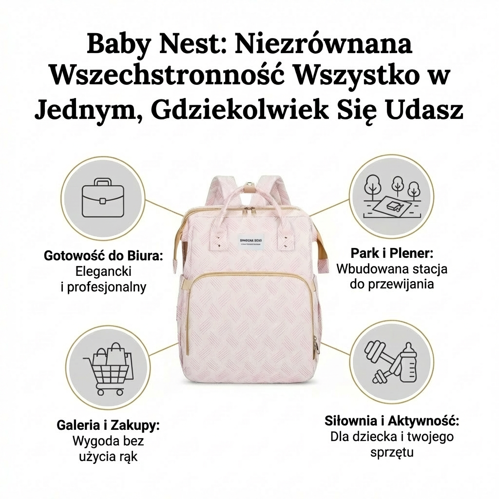 Zelmorya™ – luksusowa torba na pieluchy 3 w 1