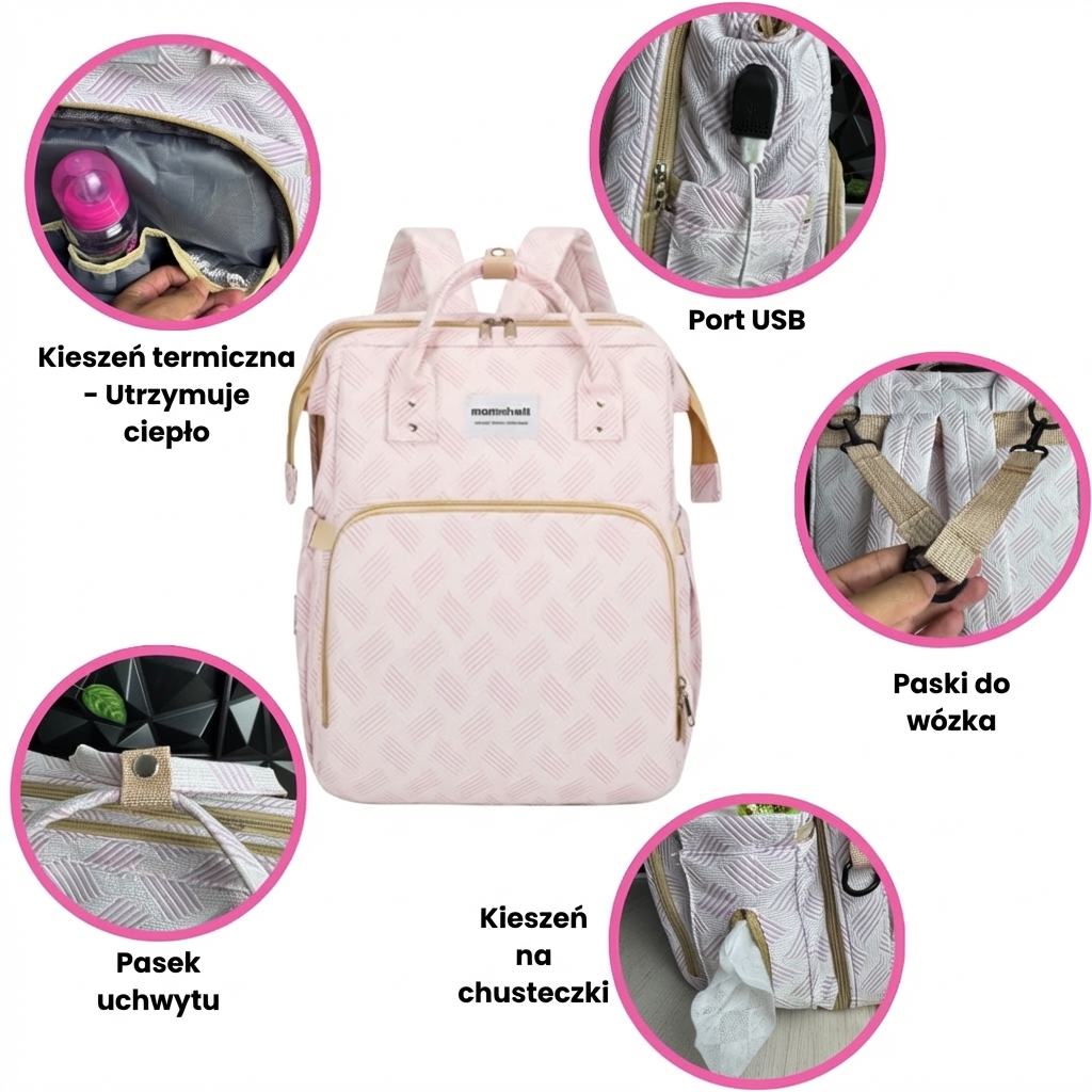 Zelmorya™ – luksusowa torba na pieluchy 3 w 1