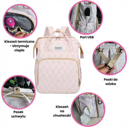 Zelmorya™ – luksusowa torba na pieluchy 3 w 1